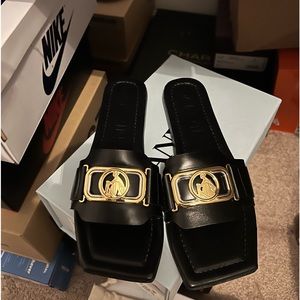 LANVIN SWAN SLIDS BRAND NEW